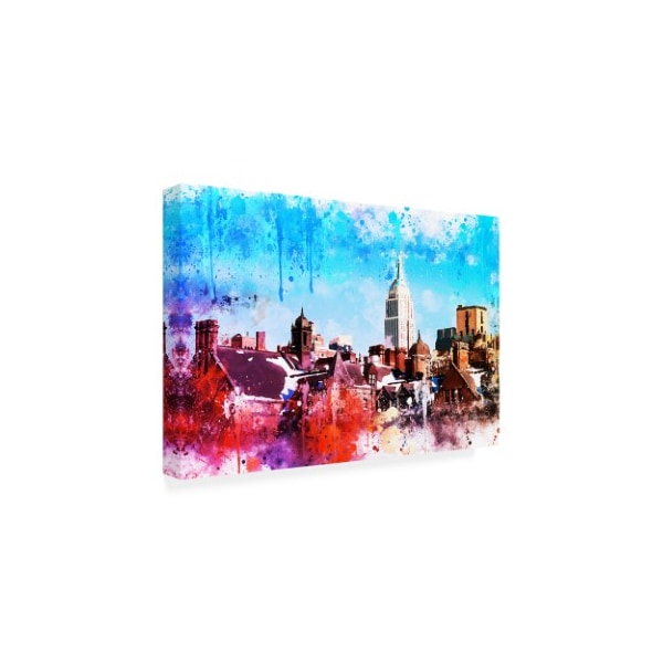 Philippe Hugonnard 'NYC Watercolor Collection - On The Roofs' Canvas Art,30x47